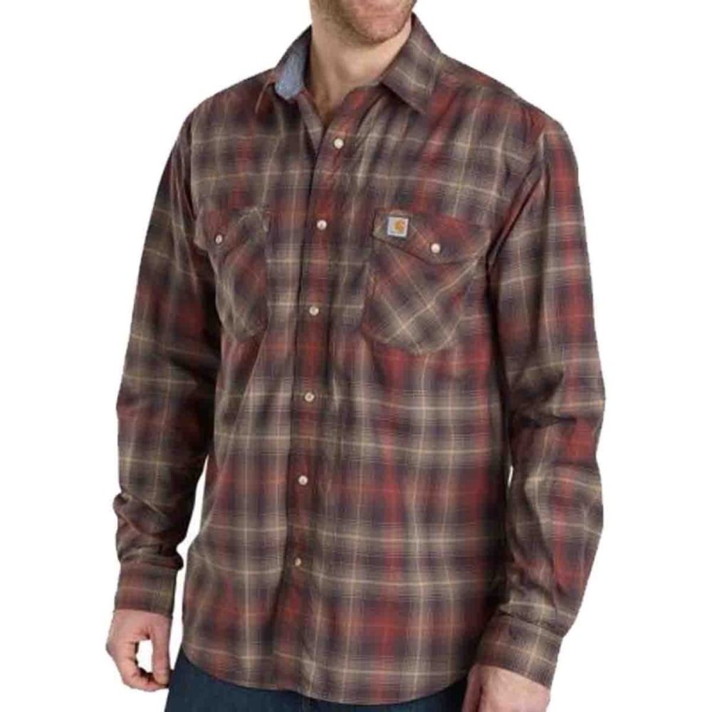 Carhartt Men's Rugged Flex Bozeman Plaid Long-Sleeve Shirt